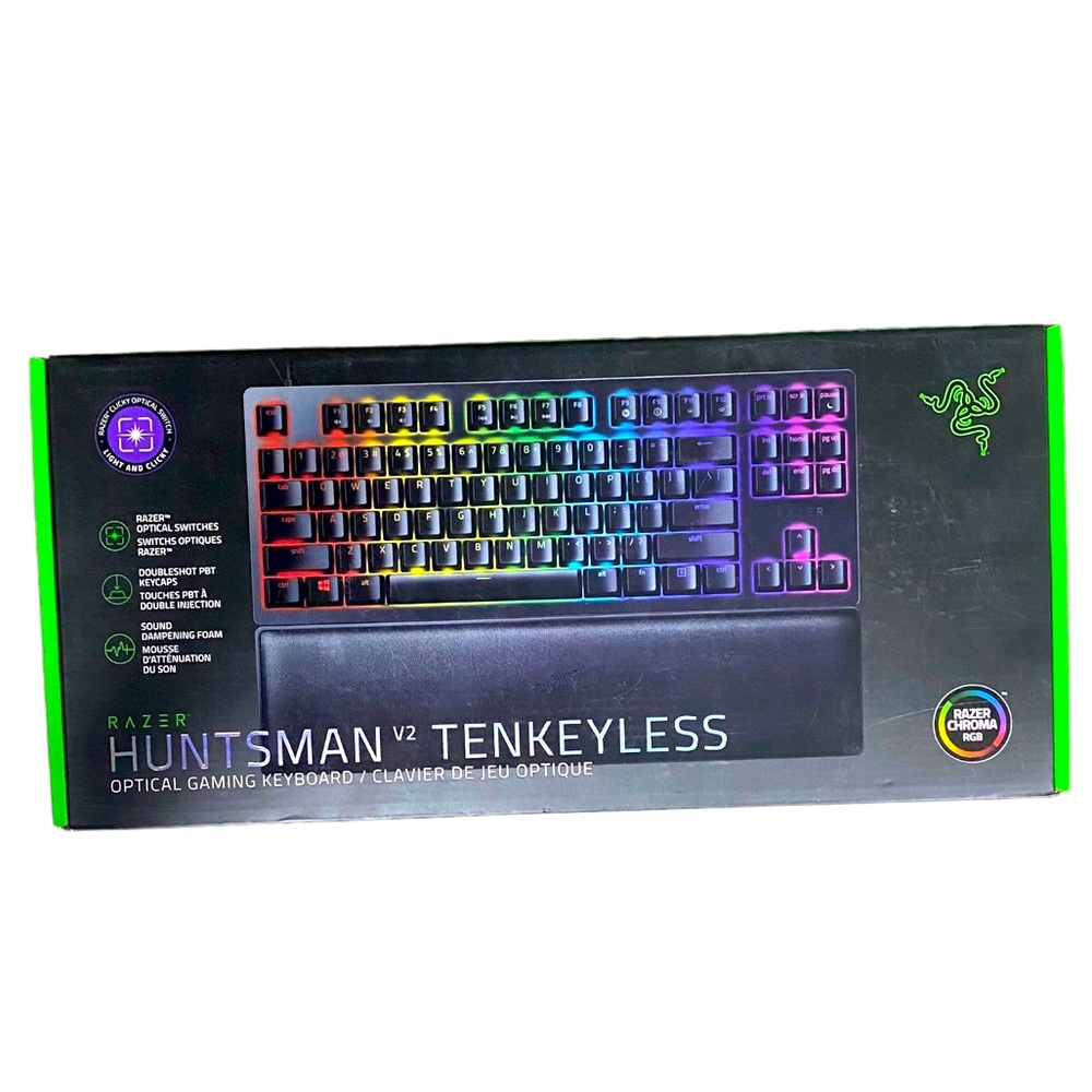 Razer Huntsman V2 TKL Backlit Mechanical Clicky Ergonomic Gaming Keyboard BNIB